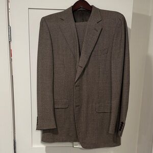 Canali virgin wool pie de Poole  Brown Suit